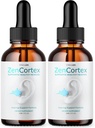 (2 팩) ZenCortex - Zen Cortex Ear Drops, Tinnitus Advanced Formula Supplement 용 ZenCortex, Zen Cortex 모든 자연 치유 지원 공식 보충 교재 (60 서빙)