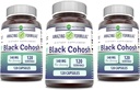 놀라운 포뮬러 블랙 코호시 540mg 120 캡슐 보충 | Non-GMO | 글루텐 프리 | 미국에서 제작 (3 팩)