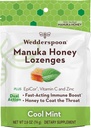 Wedderspoon Manuka 꿀 Immunity Lozenges, 차가운 Mint, 2.6 Oz (팩의 1), 진짜 뉴질랜드 꿀, 2 시간 안에 부스트 면제