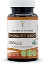 Tribe Sting Nettle Root 60 캡슐의 비밀, 야채 캡슐 및 USDA 유기 Sting Nettle Urtica Dioica Respiratory 및 Urinary 시스템 건강 (60 캡슐)로 만든