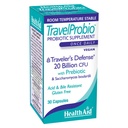 HealthAid TravelProbio 20 억 CFU Probiotic - Saccharomyces boulardii + Prebiotic (FOS), 산 및 Bile-Resistant - 한 번 ‐ 매일 빈곤, 글루텐 ‐ 무료, 룸 ‐ 온도 안정 - 여행 소화 지원