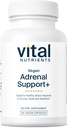 Vital Nutrients Vegan Adrenal Support + | Adrenal Gland 기능 및 건강한 스트레스 응답을 지원할 수 있습니다* | Mild Stress* | 글루텐, 다이어리 및 소이 무료 | 60 캡슐