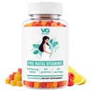 VITA GLOBE Prenatal Fish Oil Gummy Vitamins - 비타민 A, D E, B6, Folate 및 Biotin, 60 카운트와 건강한 성장과 뇌 발달을위한 여성 멀티 비타민