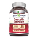 놀랄만한 영양 Quercetin 800 Mg Bromelain 165 Mg Veggie 캡슐 보충물 | Non-GMO | 글루텐 프리 | 미국에서 제작 | 채식에 적합 (240 개)