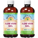 Lily Of The Desert Aloe Vera Gel - 자연 비타민과 함께 안 필렛 두꺼운 일관성 알로에 베라 음료, Gut Health, Stomach Relief, Wellness, Glowing Skin, 32 Oz (Pack of 2)