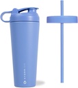 HydroJug 스테인레스 스틸 셰이커 컵 24oz - 단백질 쉐이크, 사전 운동 음료, 아이스 커피 - 쉽게 혼합, 진공 절연, 컵 홀더 호환, BPA 무료 - 시간 동안 온도 유지