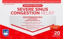 Rite Aid Severe Sinus Medicine and Nasal Decongestant, 최대 힘 - 20 Caplets | Sinus Relief | Pain Relief | 다흡혈기 감기와 독감 의학 | Severe Cold & Sinus Medicine