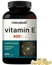 NatureBell Vitamin E Oil Softgels, 400iu Per 서빙, 400 알약 | 필수 산화 방지제 보충교재, 쉽게 흡수된 모양 – 지원 피부, 심장, & 면역력 – Non-GMO