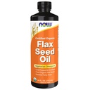 NOW Foods, 공인 유기농 Flax Seed Oil Liquid, 냉간압 및 Unrefined, 24Ounce