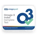 오메가 Quant Omega-3 지수 완료 - 완전한 지방산 프로필 혈액 검사 키트 | 포함 - 오메가-3s, 오메가-6s, 포화 지방, 모노 포화 지방, 트랜스 지방 | 1 완전한 홈 키트