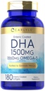 Carlyle DHA 보충교재 1500mg | 180 Softgels | 오메가-3 보충교재 | 비 GMO, 글루텐 프리