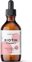 순수한 Biotin 액체 하락 10000mcg - Biotin (B7) 최대. 머리, 피부 & 못을 위한 힘 - 비타민 C (8mg) - 여자 & 남자 - 60 일 공급/2.0 Fl. (60ml)