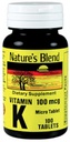 자연의 혼합 비타민 K 100Mcg 정제 100 Ct