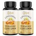Liposomal 심황 쿠르쿠민 보충교재 - 2000mg의 관린을 가진 95% 쿠르쿠민이드 추출물 - 60 Softgels (2 병)