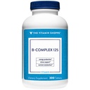 비타민 Shoppe B-Complex 125 - 에너지 생산 지원, 신경 시스템 기능 및 영양성 대사 - B1, B2, B6, B12, Niacin, Folic 산 & Biotin (300 정제)의 우수한 소스