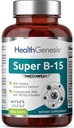 Super B-15 100 Vcaps - Niacin 칼슘 Choline Inositol DMG TMG - 건강한 산소 에너지 수준을 지원합니다