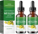 Lungs, Mullein 잎 추출 물에 대 한 Mullein 드롭 - 지원 Lung Cleanse - 성인, Tincture 드롭에 대 한 유기 자연 보충 | 비 GMO, 채식 건강 라이프 스타일-(2Pack)