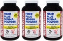 Yerba Prima Fiber Plus Senna Powder, 12 Ounce (Pack of 3) - 짧은 기간 동안 사용, 향상된 Apple Spice 맛, Stevia Sweetened, Gentle Overnight Relief, Non-GMO 제공