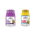 Zarbee의 Kids Daily Immune Support & Kids Multivitamin + Probiotic Multipack, Elderberry, 비타민 C 및 아연, 42ct, & 어린이 비타민 + Probiotic Gummies, 70ct, 2 항목이있는 면역 지원 Gummies
