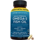 Viva Naturals Omega-3 Fish Oil, Triple Strength, 2500 mg, 30 Softgels - EPA, DHA, DPA - Pascatarian-Friendly를 포함한 재 승인 된 오메가 3 지방산