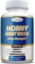 추가 강도 Horny Goat Weed Extract - 에너지, 성능, 및 체력 부스터 - Maca, L-Arginine, 남성 및 여성을위한 Tongkat Ali - 60 캡슐