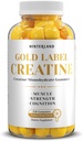 Hinterland Verlag Gold Label Creatine Monohydrate Gummies for Strength, 근육 건물, 뇌 건강 보충교재, 서빙 당 5g, 150 Gummies (30 서빙).