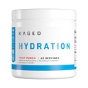 Kaged Hydration Electrolytes Powder | 과일 펀치 | Hydra-Charge Sports Drink Mix | Pre, Post, Intra Workout | Low Carb, Vegan, Gluten Free | 남성용 보충제 | 60 인분