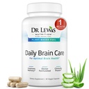 기억과 초점을위한 두뇌 보조제 - Aloe Vera와 Lewis Daily Brain Care 캡슐 박사 - 뇌 Fog, 정신 Clarity 및 면역 지원을위한 식물 기반 Nootropic 및 에너지 보충 - 90 캡슐