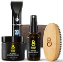 남성용 Beard Club PT45 Beard Trimmer - 전기 무선 충전식, Beard Cream, Riptide Beard Spray, Beard Brush, 여행 가방 - 기프트 키트 번들