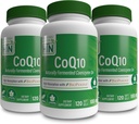 BioPerine (Pack of 3X 120 Softgel)을 가진 건강 Thru 영양 CoQ-10 100mg | 높은 흡수 Naturally Fermented USP 급료 Coenzyme Q10 | 3rd Party Tested | 심장 건강 및 에너지 지원