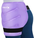 REVIX 추가 큰 Hip 아이스 팩 랩 스트랩, 재사용 가능한 젤 아이스 팩 Hip 교체, Thigh, 어깨 및 뒤, 부드러운 안감 콜드 압축 복구 키트
