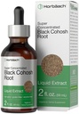 Horbäach Black Cohosh Root Tincture | 2 fl oz | 액체 추출물 | 알코올 무료 허브 드롭 | 채식 | 비 GMO, 글루텐 무료 보충
