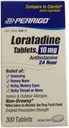Perrigo Loratadine 정제, 파랑, 300 조사