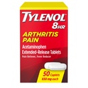Tylenol 8 시간 관절염 통증 완화 장시간 방출 정제, 650 mg Acetaminophen, 합동 고통 Reliever & Fever 흡진기 약, 관절염 & 합동 고통을 위한 구두 고통 Reliever, 50 조사