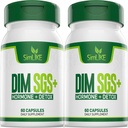 DIM SGS + - 호르몬 + 해독, 에너지 정상적인 에스트로겐 대사, 호르몬 균형, 호르몬 여드름 보충교재, 폐경기 지원, 도움 통제 식욕, 촉진 해독 (2 팩)
