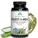 최적의 건강 시스템 소화-A-Meal | Gut Health Enzyme & Probiotic | Bloating, Acid Reflux, & Indigestion Relief + Aloe Vera Leaf | Digestion Supplement | 90 캡슐