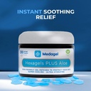 Hexagels Plus Aloe Vera - Blister Prevention & Soothing Burn Care 용 고급 치유 하이드로젤 패드 - 발, 힐, 발가락, & 발목 보호, 200, 1 인치 패치 팩, Medagel, Paraben 무료