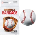 BioSwiss Kids Bandages, 야구 모양의 자동 접착 붕대 세트, 라텍스 무료, 멸균 상처 치료, 24 조사