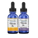HoneyCombs 높은 효능 비타민 B1 (Thiamine) & B2 (Riboflavin) 드롭 - Vegan, 비 GMO, 건강, 소화, 머리, 피부 및 손톱을위한 알코올 무료 액체