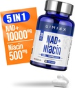 NAD+ 보충교재 1000mg & Niacin (비타민 B3) 500mg의 여자와 남자를 위한 Nad 플러스 밀어주는 보충교재, Nicotinamide Riboside (NR)는 노화 방지, 에너지, 두뇌, 근육, 비 GMO, 글루텐 자유로운, 74를 지원합니다