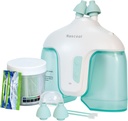 50 Salt Packets를 가진 전기 Nasal 관개 체계, Sinus 기복 Runny Nose, Nasal Congestion, Itching Nose (녹색)를 위한 각자 청소 & 낭비 수집 기능을 가진 2개의 형태 Nose 세탁기술자
