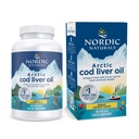 북유럽 자연 Arctic Cod Liver 오일, 레몬 - 180 소프트 젤 - 750 mg 총 오메가-3s EPA 및 DHA - 심장 및 뇌 건강, 건강한 면역, 전반적인 웰빙 - Non-GMO - 60 서빙