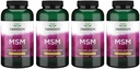 Swanson MSM - Mobility & Joint Health Support를 촉진하는 필수 광물 - Cartilage, Collagen 및 Hair - (240 캡슐, 1000mg 각각) 4 팩을 포함한 Connective Tissue Health 유지에 도움이됩니다.