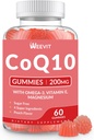 설탕 자유로운 CoQ10 Gummies 200mg의 Coenzyme Q10 w/Omega-3의 성인을 위한 비타민 E, 산화 방지제, 에너지, 뇌 지원을 위한 이산화탄소 Q10 보충교재