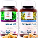 Natural Sleep Aid & Thyroid Renew | 9 Organic Herbs & Seaweed | Valerian Root, Thyroid Support, Hormonal Balance with Kelp | 서빙 당 1350mg | 산나 허브
