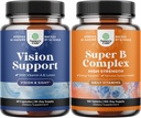 Vision Dry Eye Pressure 및 Blue Light Protection 및 Immune Support Mood Boost 및 Memory Supplement에 대한 완전한 눈 건강 보충의 번들