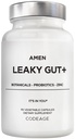 Amen Leaky Gut 보충교재 - Bioavailable L 글루타민, 아연, 심황, DGL Licorice 뿌리를 가진 진보된 공식 - Marshmallow 뿌리 - Probiotics & Fermented Prebiotics - Vegan, 비 GMO - 90의 캡슐