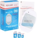 투명 필름 드레싱 4 "x 4.75"(50 팩) - 포스트-Surgical 샤워, IV 방패, 문신 애프터 케어, 명확한 통기성 드레싱 패치에 대한 방수 접착력 붕대