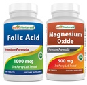 제일 자연적인 Folic 산 1000 mcg & 마그네슘 산화물 500 mg