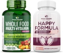 여성을 위한 Wholesome Wellness 전체적인 음식 Multivitamin - 자연적인 다 비타민, 무기물, 유기 추출물 행복한 공식 자연적인 공식적인 기복 보충교재 뭉치
